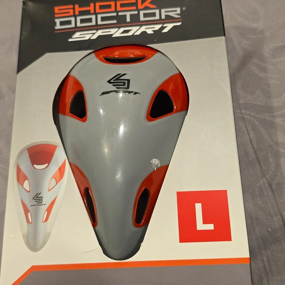 ❤️10/$13 New Shock Doctor Protective Cup - Gray and Red